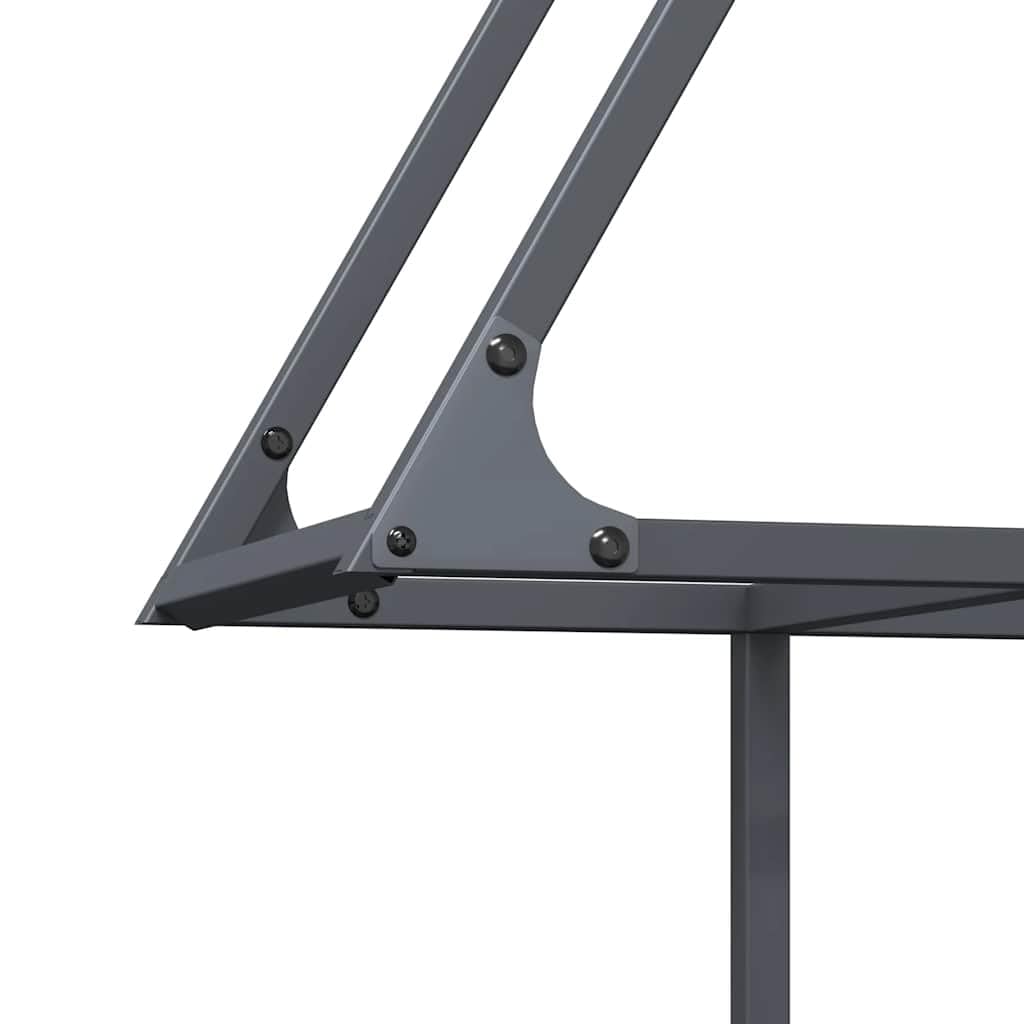 Gecheer Rastrelliera per Legna da Ardere Antracite 80x25x90 cm,Portalegna,Porta Legna,Legnaia da Esterno,Scaffale Portalegna,Scaffale per Legna da ardere,Portalegna da Interno,P864317
