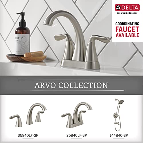 Delta ARV46-DN Arvo Wall Mount Square Open Towel Ring Towel Holder Bath Hardware Accessory in Brushed Nickel - Image 3