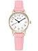 KEZZI - Montre à Quartz Enfant Fille Cadran Ronde Bracelet en Cuir PU - Montre Etanche à l'eau 30 M Simple Vintage Couleur Rose