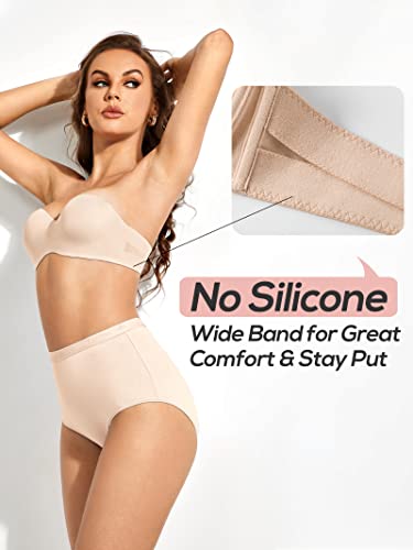 DOBREVA Women's Strapless Lightly Lined Underwire Bra Padded Seamless Stay Put Convertible for Big Bust2