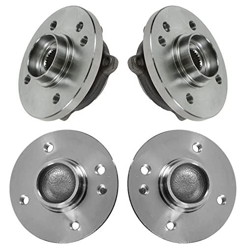 Image of TRQ 2 Piece Front Rear Wheel Bearing & Hub Assembly Set Compatible with 2002-2006 Mini Cooper