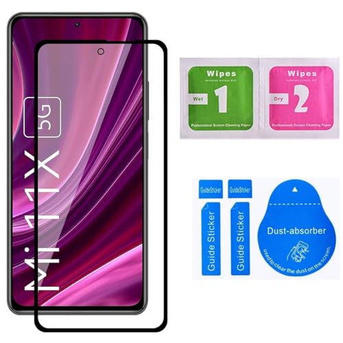 Image of Premium Gorilla Tempered Glass Screen Protector Compatible for Xiaomi Mi 11X /Mi 11X Pro /Poco F3 /Mi 11I | Pack of 2 | Military-Grade 9H Hardness | Edge-to-Edge Full Coverage