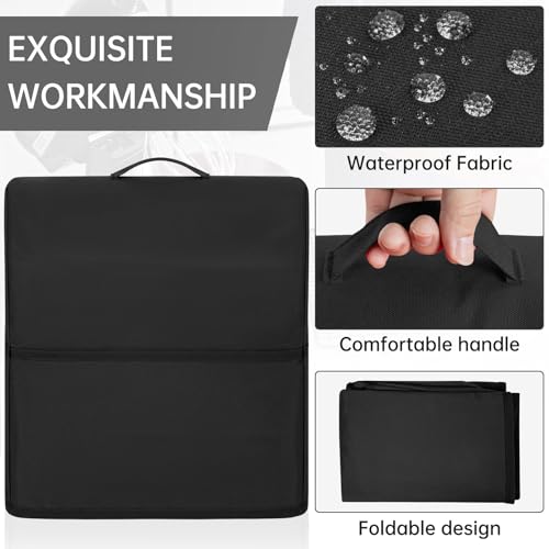 Image of Stand Mixer Dust Cover Compatible with Kitchenaid 6 /7 /8 Quart Water-resistant Kitchen Aid Mixer Cover with 3 Pockets and Handle (Black)