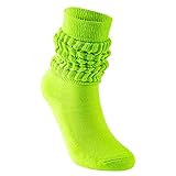 Gloaiidjonh Unisex Slouch Boot Socks Loose Stacked Ruched Bubble Scrunch Knee High Stockings