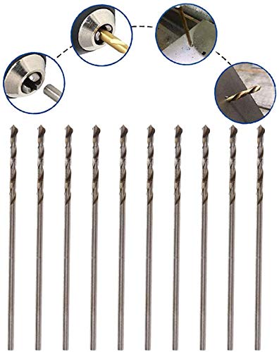 Mtsooning 10Pcs 0.6Mm Micro Hss Twist Drill Bits, Mini Sharp Electrical Straight Shank Drilling Tool For Wood,Metal Aluminum,Copper #TOP1