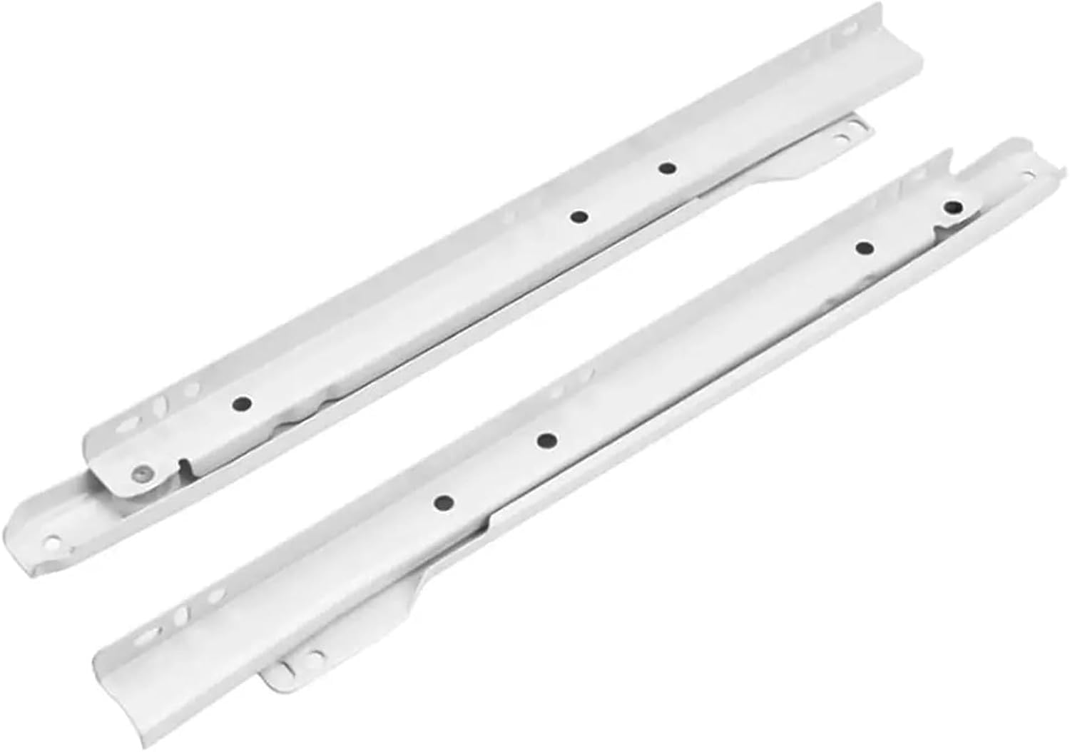 Esese One Color Drawer Slides Rails Track Guide Glides Runners,1Pair Mute Two Cabinet Computer Table Chute Cabinets Keyboard Roller Pulley(14Inch 35Cm)