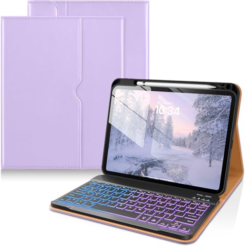 Image of DTTO for iPad (A16) 11th / 10th Gen Case with Keyboard, Lavender