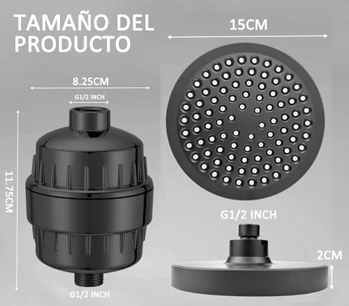 Regadera color negro 17 Imagen adicional