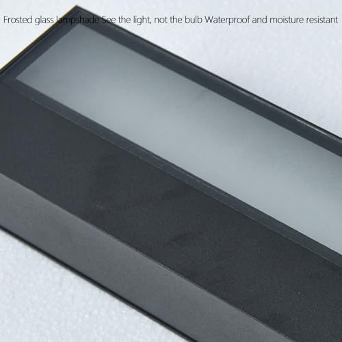 Luz de pared impermeable IP65 exterior de diseño rectangular largo negro para iluminacion de patios 4