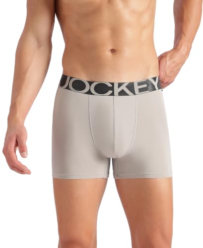 Image of Jockey IC28 Men Tactel Microfiber Elastane Stretch Solid Trunk with Moisture Move Properties