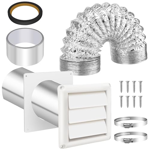 4 Inch Dryer Vent Kit Through Wall with Hose/Duct...