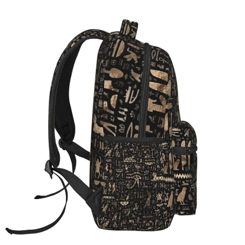 ASYG Egyptian Backpack Hieroglyphics Laptop Backpack Ancient Egytp Tablet Travel Bag Egypt Bag3