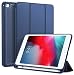 Produktbild YBDKSN Ipad Mini 5 Hülle Mit Stifthalter - Ultra Slim Stoßfestes Weiches TPU-Trifold-Rückenteil Smart Cover, Auto Sleep/Wake,Blau