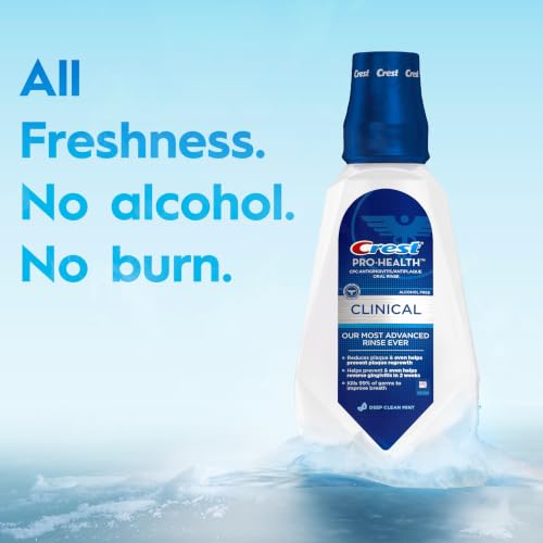 Crest Pro-Health Clinical Mouthwash with CPC, Alcohol Free, Gingivitis Treatment, Deep Clean Mint, 473 Ml (16 fl oz), 4 Count - image 5