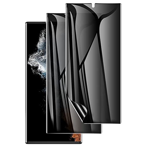LYWHL 2 Pack for Samsung Galaxy S22 Ultra Privacy Screen Protector, Anti-Spy Full Adhesive Flexible...
