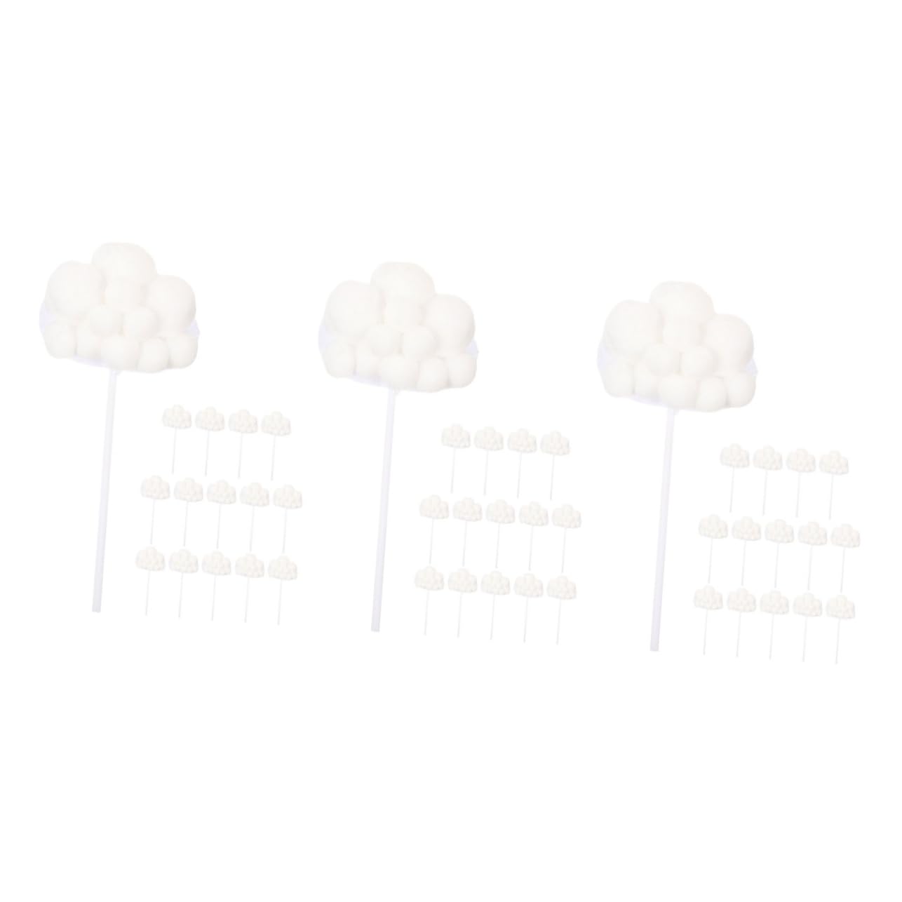 Abaodam 45 Piezas Decoración De Pastel De Cumpleaños Selecciones De Bocadillos De Pastel Pequeños Adornos De Nubes Toppers Decorativos De Pastel para Cumpleaños Papel