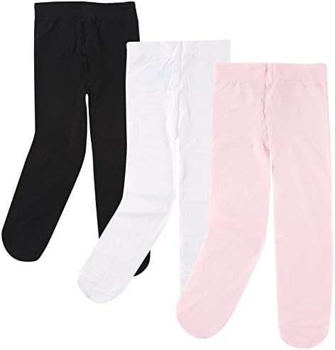 Luvable Friends Baby Girls' Nylon Tights, Black Pink, 2T-4T