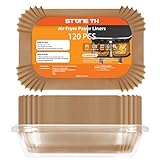 120 Stück Backpapier für Heißluftfritteuse Ninja Dual, Stone TH Airfryer mit Doppelkammer Pergamentpapier Liner Kompatibel mit Ninja AF300EU AF400EU SL400EU AF500EU, Andere Heißluftfritteuse