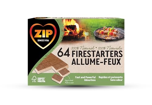 ZIP - Zip Firestarters 100% Natural Fast & Powerful Odorless 64 Count