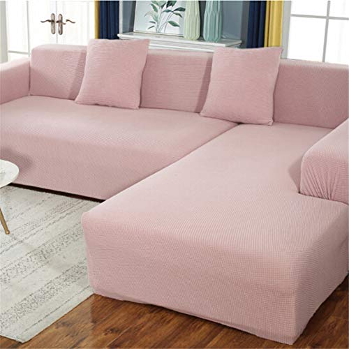 misshxh Funda De Sofá, Diseño Simple De Color Rosa Claro, Resistente Al Desgaste, Duradera, Funda De Sofá Antiincrustante, Adecuada para La Oficina De La Sala De Estar 90-140 Cm