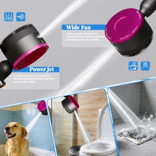 Ion Filtered Shower Head with Handheld, High Pressure 3+1Spray Showerhead with Filters&Upgraded Anti-360°Rotating Adjustable Shower Head with Wall Holder&ON/Off Switch for Dry Itchy Skin — view 3