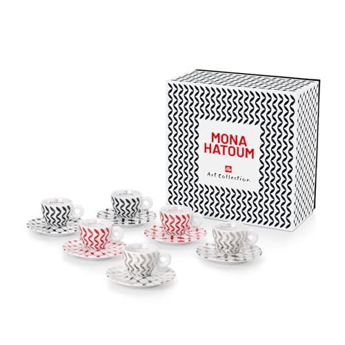 Zeus Party Illy Collection Mona Hatoum - Set da 6 tazze Espresso con Piattini