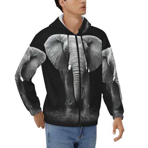 Sweat zippé homme à motif éléphant parfait pour vos sorties décontractées