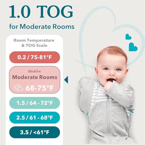 Image of Love to Dream Swaddle UP, 1.0 TOG, Baby Sleep Sack, Self-Soothing Swaddles for Newborns, Improves Sleep, Secure Fit Helps Calm Startle Reflex, Newborn Essentials for Baby, Small 8-13lbs, Stripe Pink