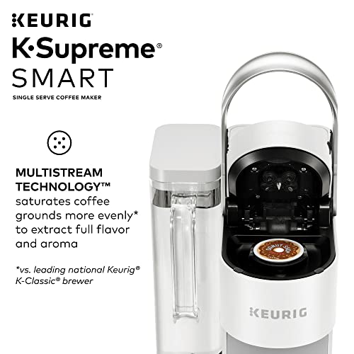 Keurig K-Supreme Smart Coffee Maker, Multistream Technology, Brews 6-12Oz Cup Sizes, White #TOP7