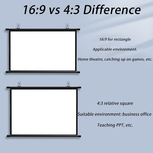 Pantalla manual para proyector 60 pulgadas 16:9 miniatura 6