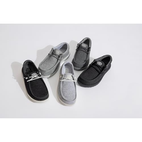 Image of HEYDUDE Men's Wally Stretch Jersey Slip On Shoes | Lightweight Comfortable Travel Loafers with Elastic Laces