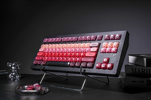 Image of ZORNHER CG870 Lipstick Mechanical Keyboard,TKL Pink Gaming Keyboard,Foundation Creamy Thocky Keyboard,Creamy Sounding Switches,Cute Kawaii Girly Jelly Keycaps