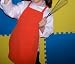 Orange Apron Kids Children Fits 2-7 Yr Olds 15x21 Inches Real Fabric