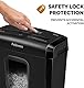 Fellowes Minicut Aktenvernichter 6 Blatt (P4), Papierschredder für Zuhause und Homeoffice, Powershred 6M, Schredder mit 13L Papierkorb und Sicherheitssperre, über 1000 Partikel pro A4 Blatt, schwarz