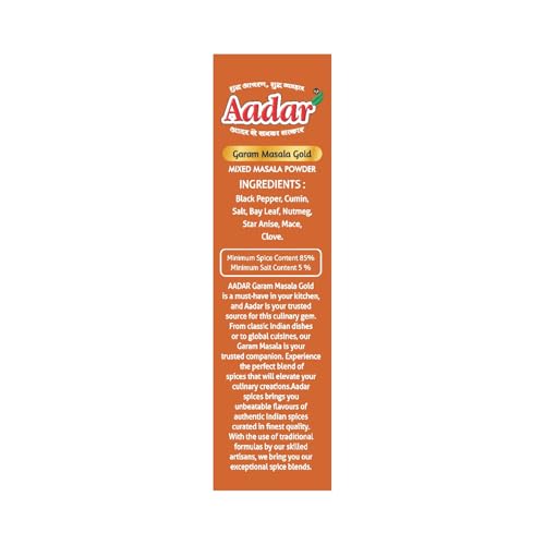 Image of Aadar Garam Masala Gold Powder and Whole Spices (Sabut) 50g (Pack of 2) for Meat Masala Curry, Chicken, Freshly Ground and Whole Premium Spices