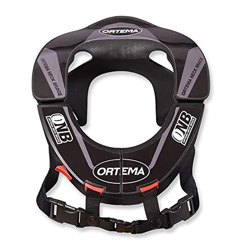 ORTEMA ONB Neck Brace (Gr.L schwarz) Design K4 - Nackenschutz - aus Hochleistungskunststoff und mit Sicherheits-Schnellverschluss