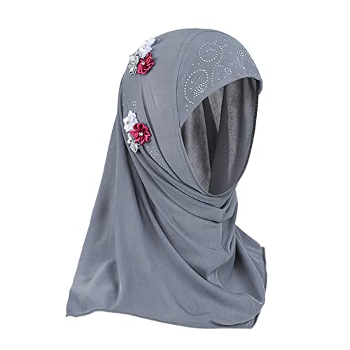 Girls Muslim Islam Headscarf Hijab Cap Long Head Scarf Wrap Shoulder Headwear