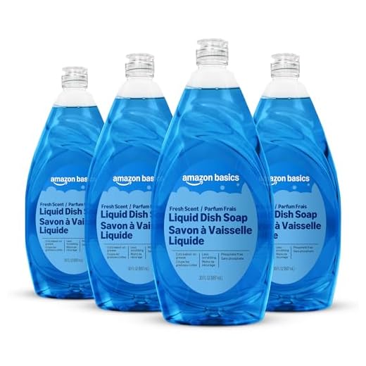 Amazon Basics Dish Soap, Fresh Scent, 30 fl oz, Pack of 4