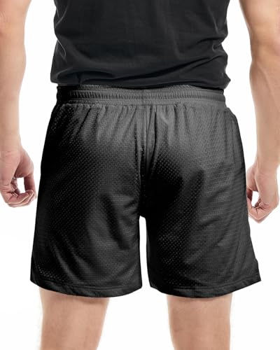 AIMPACT Mens Mesh Shorts Breathable Double Layer Fabric 6 Inch Basketball Sportswear Lounge Shorts3