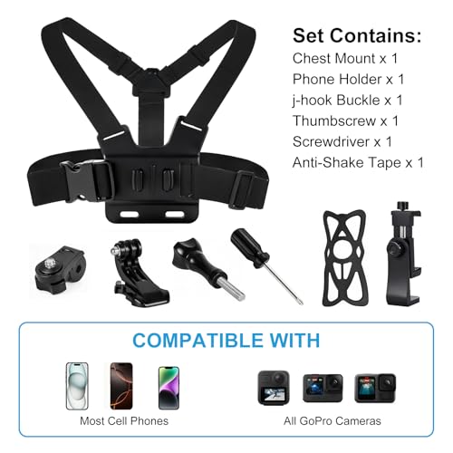 Chest Phone Holder with Code DA77S4HH - Hands Free Camera Mount