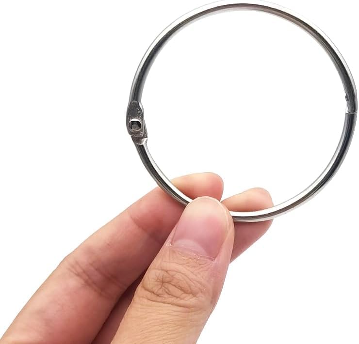 PrescentPrescent 50 mm Multipurpose Book Ring Binder for Card Holder, Spiral Binding, Keys Holder, Filing and Much More (50 mm - 6pc)