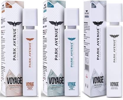Park Avenue VOYAGE AMAZON WOODS,CORSICA COOL AND SAVANNA FRESH PERFUME BODY SPRAY Body Spray - For Unisex (360 ml, Pack of 3)-picture-10