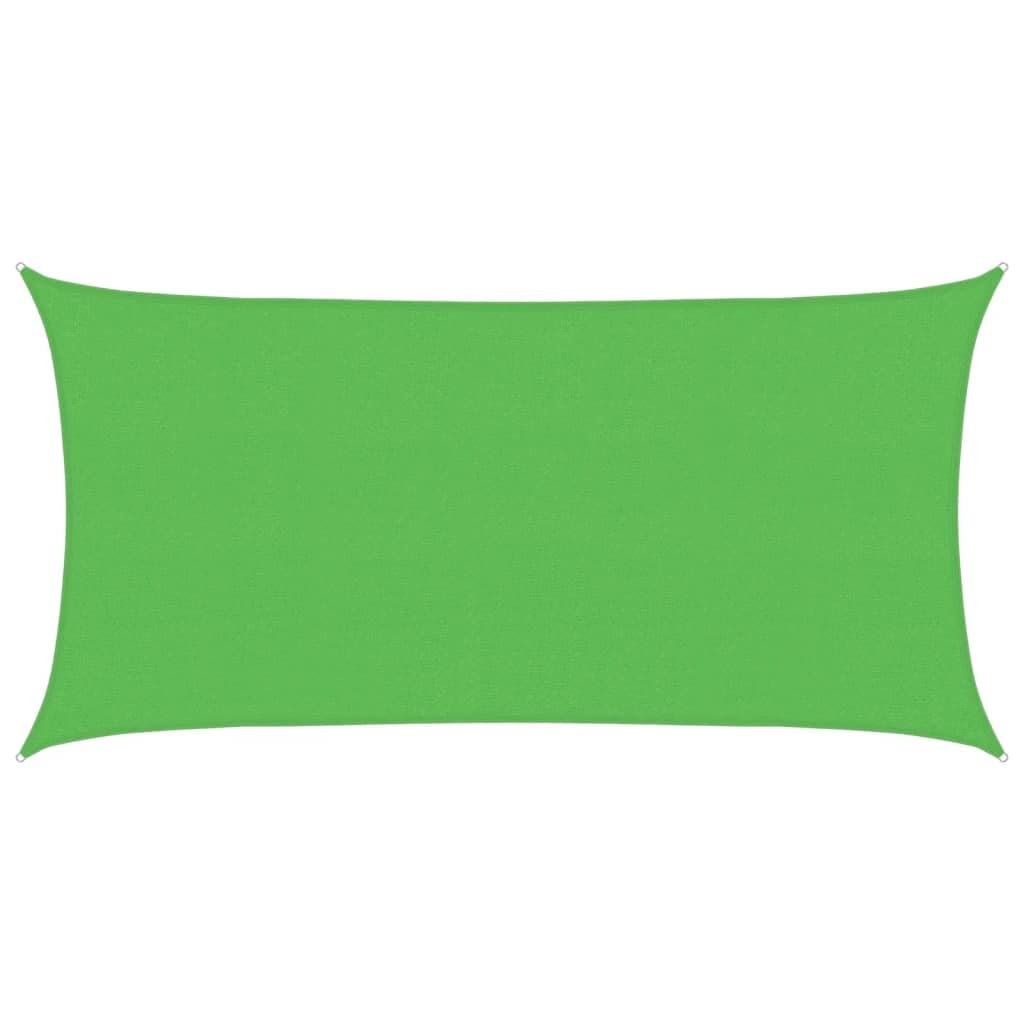vidaXL Sunshade Sail Lawn Garden Outdoor Sunshade Balcony Sun Sail Tarp Sunscreen Patio Shade Canopy 160 g/m² Light Green 2.5x4.5 m HDPE — image 1