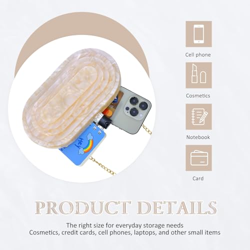 Image of Fecialy Acrylic Evening Clutch Bag for Women Shell Shape Handbags Marbling Purse Formal Party Bridal Wedding Crossbody Bag