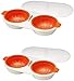 Escalfador de huevos para microondas, doble taza, ideal para escalfar huevos en microondas, doble capa, 2 PSC