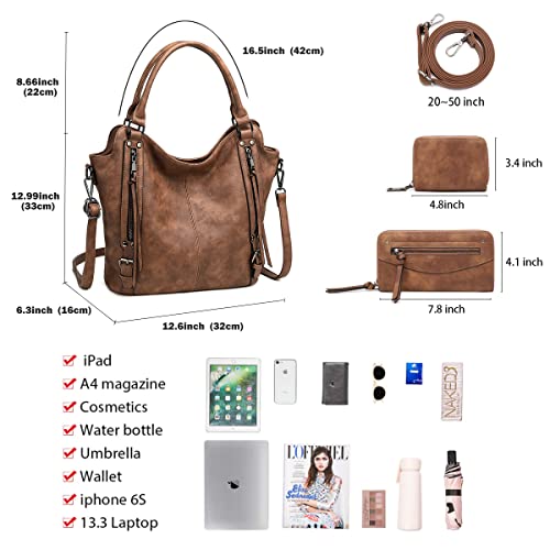 Image of lapsting Hobo Bags for Women Handbags Purse Ladies Boho Shoulder Bag Crossbody Purses Faux Leather