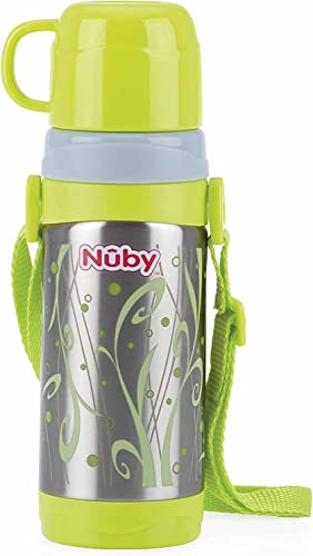 Nuby Stainless Steel Bottle Flask with Cup, Red, 8.6 cm x 23.1 cm - Image 2