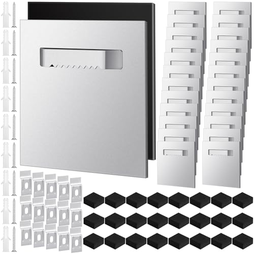 Image of Tandefio 24 Pack Self Adhesive Hanger 3.15 x 3.15 Hangers Adhesive Picture Hanging Plate Kit for Mirrors and Hanging Art /Photos on Acrylic, Glass, Aluminum or Other Flat Panels