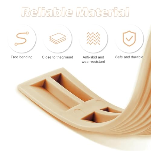 Türschwellenrampe Saugroboter, Saugroboter Erhöhung für alle Staubsaugroboter, Rampe für Saugroboter und Rollstuhl, Saugroboter Türschwellen Rampe, Flexibel anpassbar, Antirutsch (Gelb)