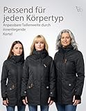 Berydale Damen Funktionsparka Jacke, Schwarz - Gefütterter Winter Parka, M EU